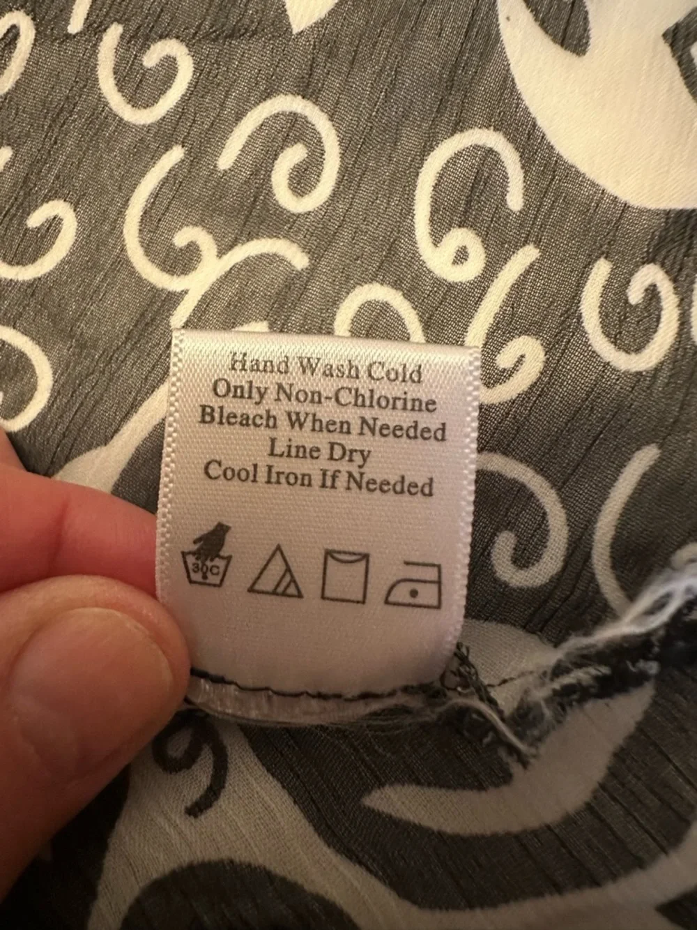 Coldwater Creek Black and White Printed Kimono - Picture 11 of 11